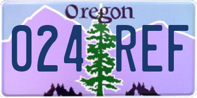 OR license plate 024REF