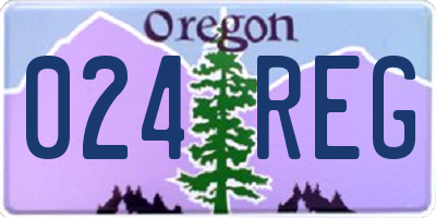 OR license plate 024REG