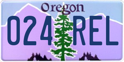 OR license plate 024REL