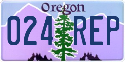 OR license plate 024REP