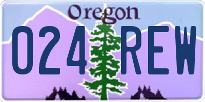 OR license plate 024REW