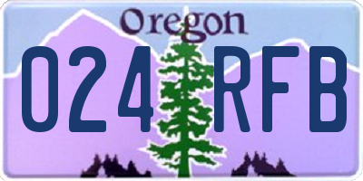 OR license plate 024RFB