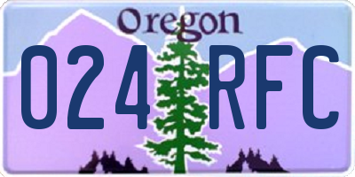 OR license plate 024RFC