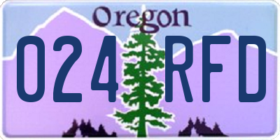 OR license plate 024RFD