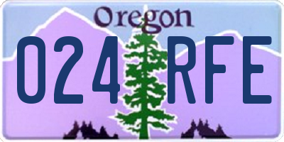 OR license plate 024RFE