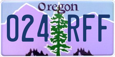 OR license plate 024RFF