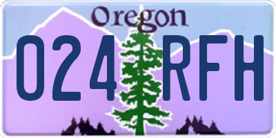 OR license plate 024RFH