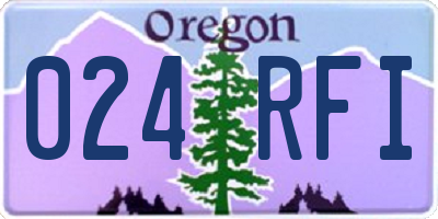 OR license plate 024RFI