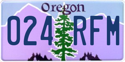 OR license plate 024RFM