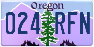 OR license plate 024RFN