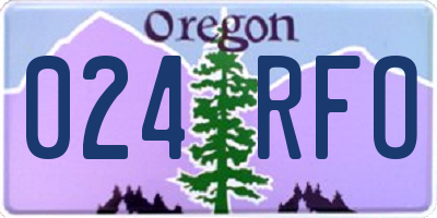 OR license plate 024RFO