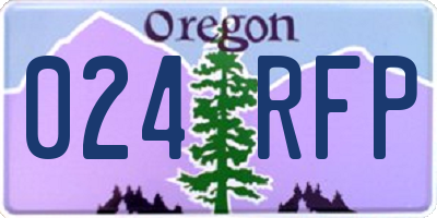 OR license plate 024RFP