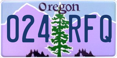 OR license plate 024RFQ