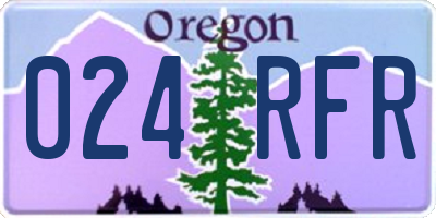 OR license plate 024RFR