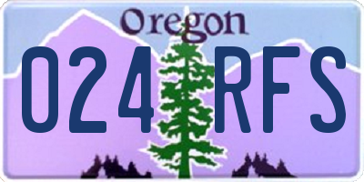 OR license plate 024RFS