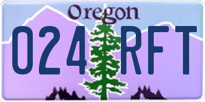 OR license plate 024RFT