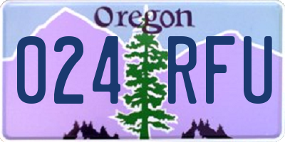 OR license plate 024RFU