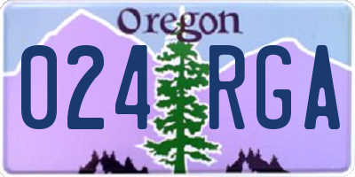 OR license plate 024RGA