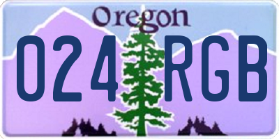 OR license plate 024RGB