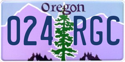 OR license plate 024RGC