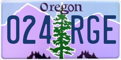 OR license plate 024RGE