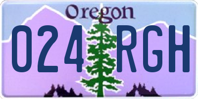 OR license plate 024RGH