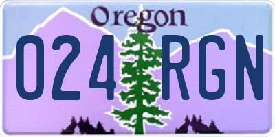 OR license plate 024RGN