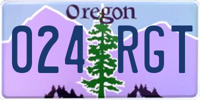 OR license plate 024RGT