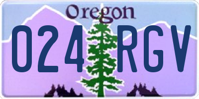OR license plate 024RGV