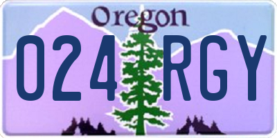 OR license plate 024RGY