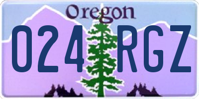 OR license plate 024RGZ