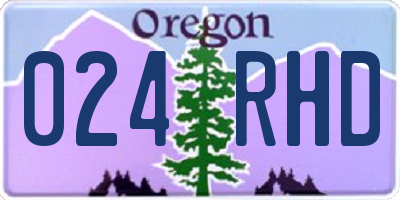OR license plate 024RHD