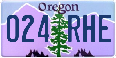 OR license plate 024RHE