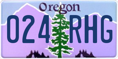 OR license plate 024RHG