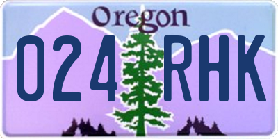 OR license plate 024RHK