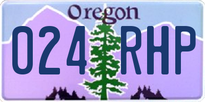 OR license plate 024RHP