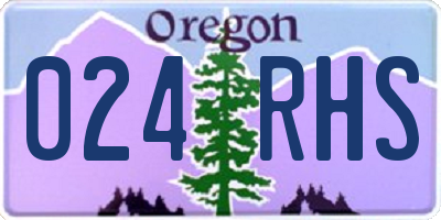 OR license plate 024RHS