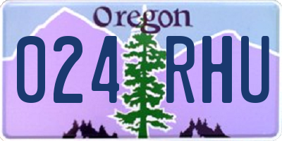 OR license plate 024RHU