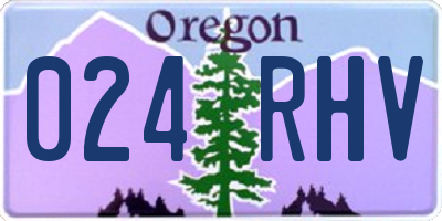 OR license plate 024RHV