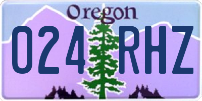 OR license plate 024RHZ