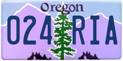 OR license plate 024RIA