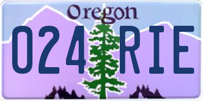 OR license plate 024RIE