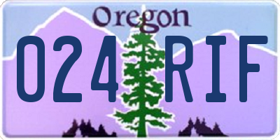 OR license plate 024RIF