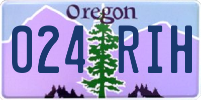 OR license plate 024RIH