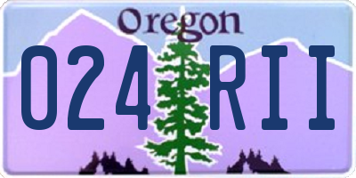 OR license plate 024RII
