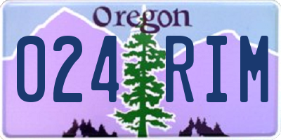 OR license plate 024RIM