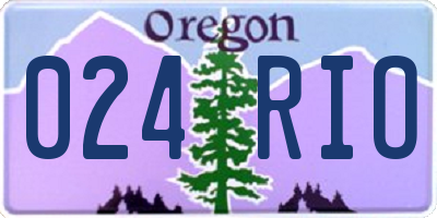 OR license plate 024RIO