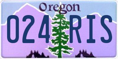 OR license plate 024RIS