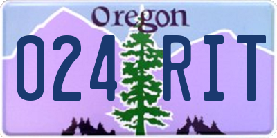 OR license plate 024RIT