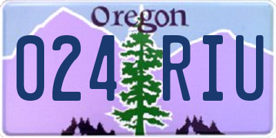 OR license plate 024RIU